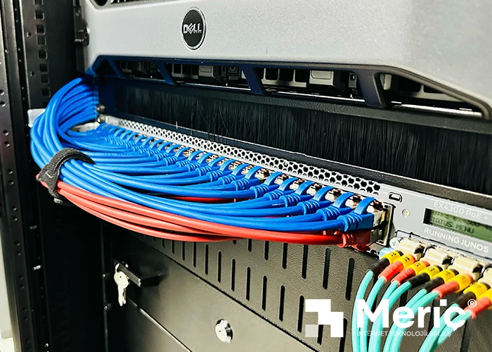 Meric.net.tr switch ve patch panel bağlantıları