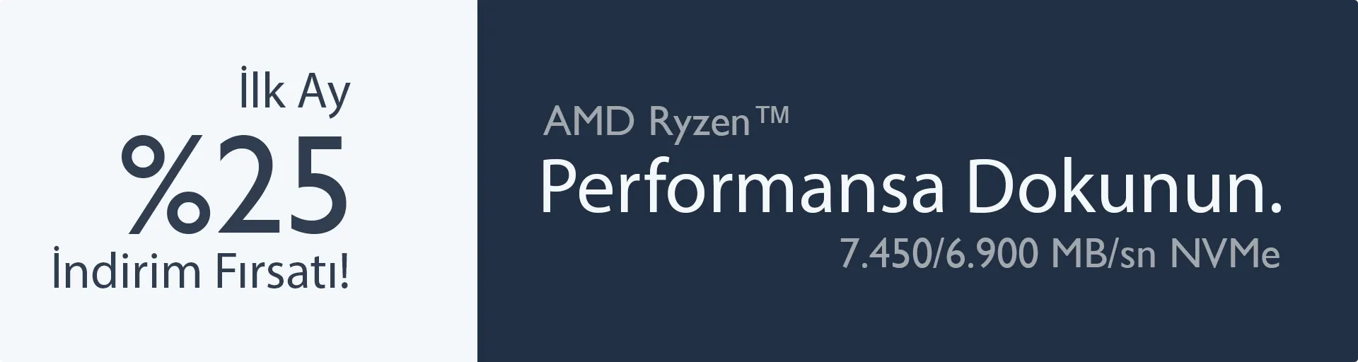 Ryzen dedicated sunucularda ilk ay %25'e varan indirim fırsatı!